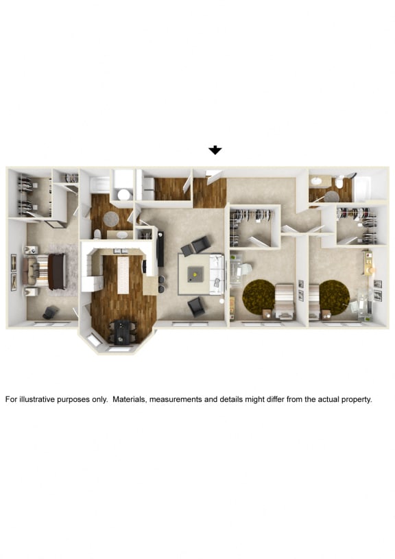 a floor plan of a house with a bedroom and a living room