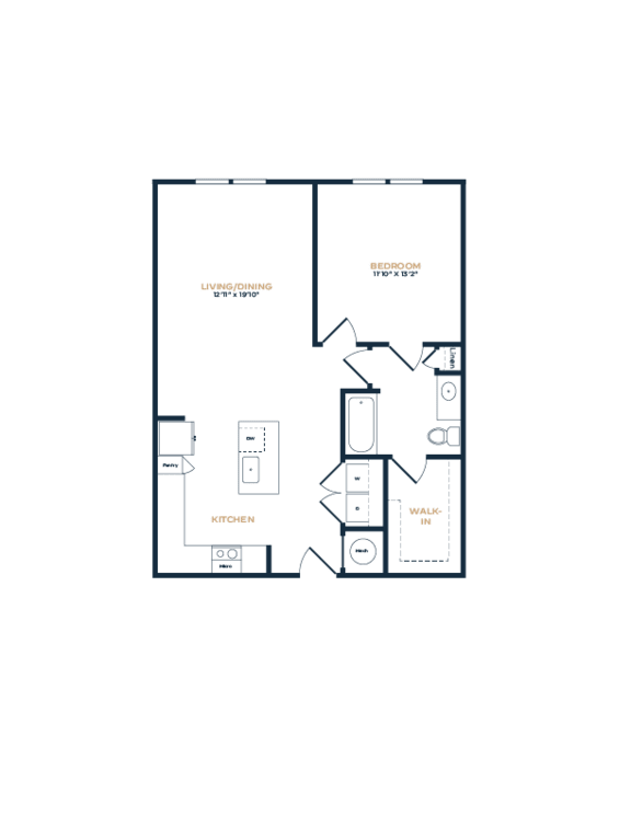 A floor plan of a house with labeled rooms such as Living Room, Kitchen, and Bathroom.