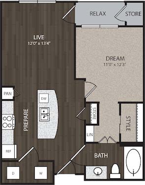 a floor plan of a room in a house