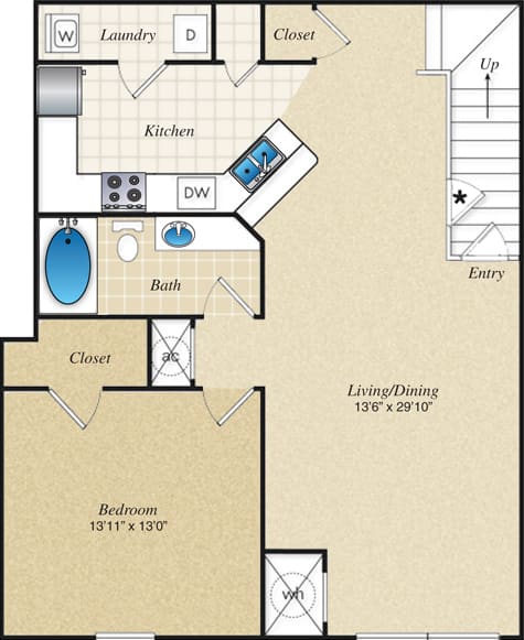 A3U Floor Plan  | Parmer Place in Austin