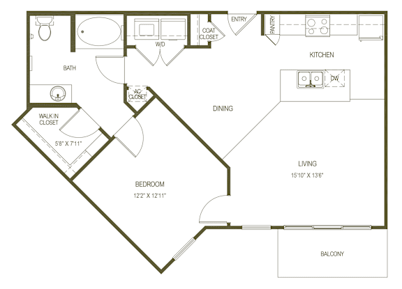 A black and white image of a floor plan for a home.
