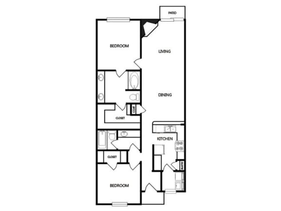 a floor plan of a house with a bedroom and a living room