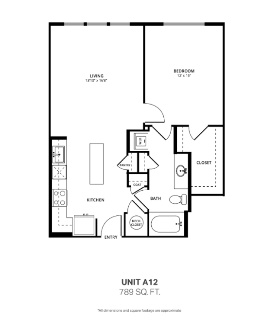 a floor plan of unit a12