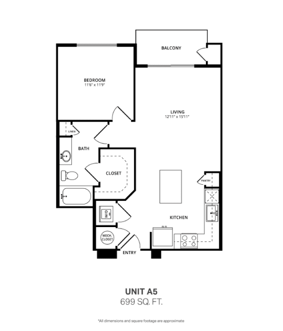 a floor plan of unit a6