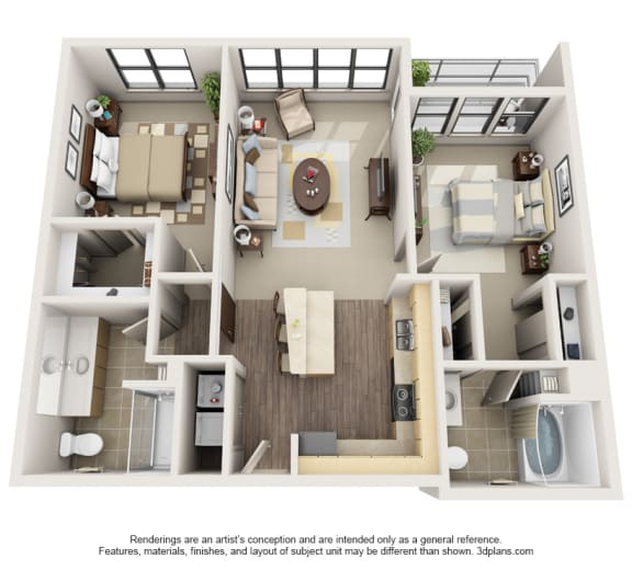 two bedroom floorplans in fort worth apartments