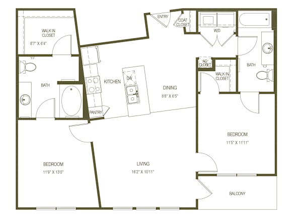 A floor plan of a house with a balcony and a garage.