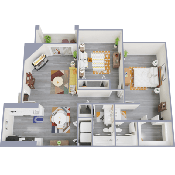 1 bedroom floor plan | apartments in pittsburgh | the alden