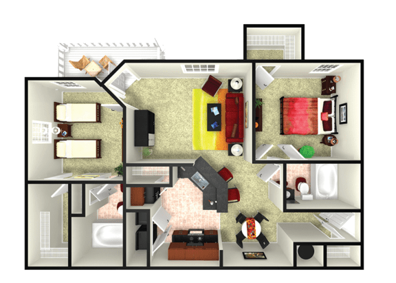 floor plan options in our apartments in webster tx