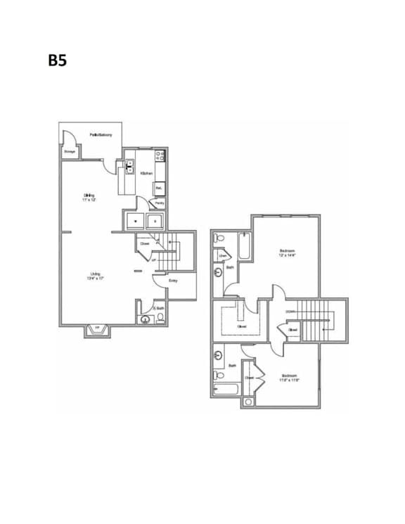 Architect's rendering of the B5 Floor Plan