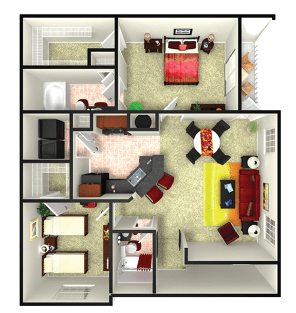 floor plan options in our apartments in webster tx