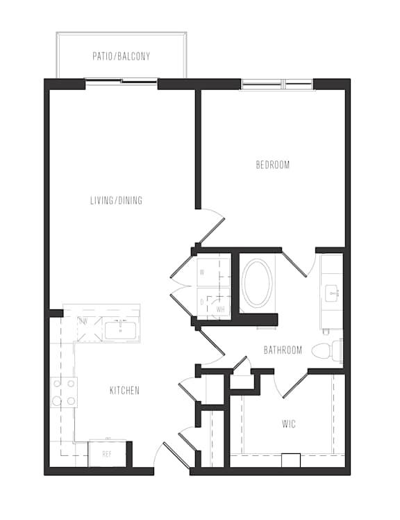 A black and white image of a house floor plan.