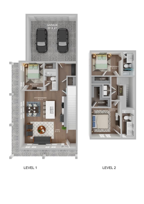 a floor plan of a house with a bedroom and a living room