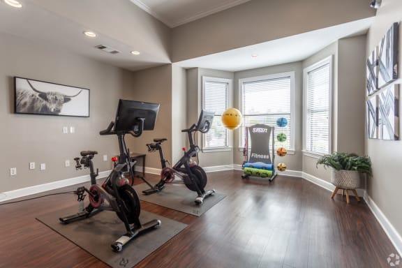peloton bikes in our apartments in webster tx