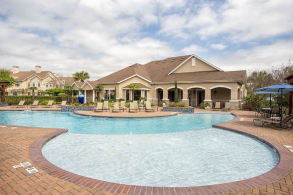 resort-style pool in our apartments in webster tx