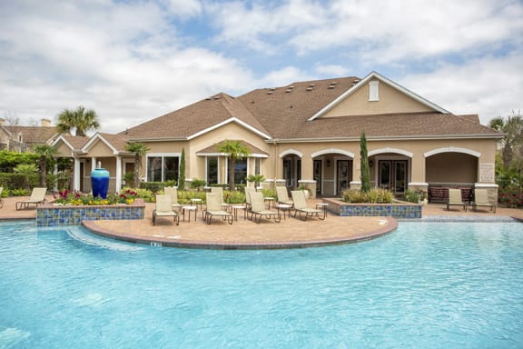 resort-style pool in our apartments in webster tx