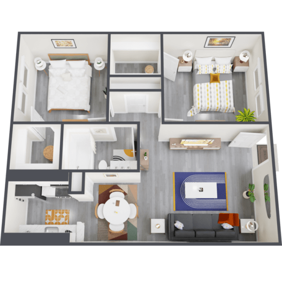 a floor plan of our studio apartment at riviera palms