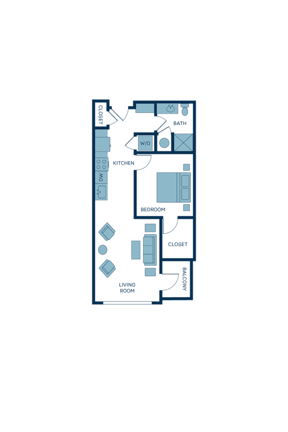 a floor plan of a bedroom apartment