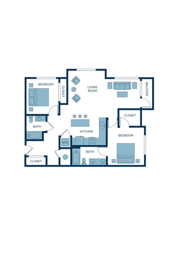 a floor plan of a home with a bedroom and a living room
