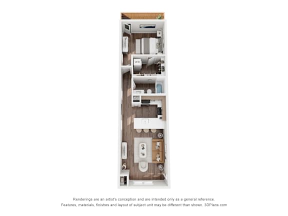 A 3D rendered image of a vertical, multi-tiered storage unit with shelves and compartments.