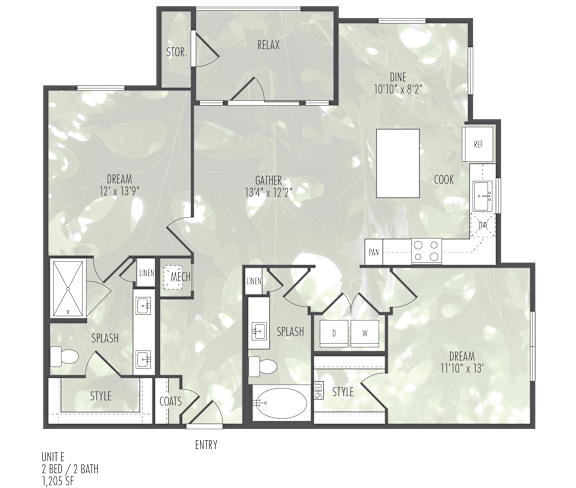 A floor plan of a house with a dining room, kitchen, and living room.