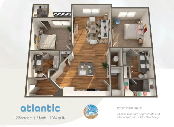 the atlantic floor plan 2 bedroom