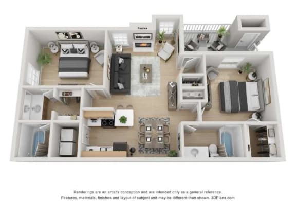 2 bedroom floor plan  the crossings at white marsh apartments