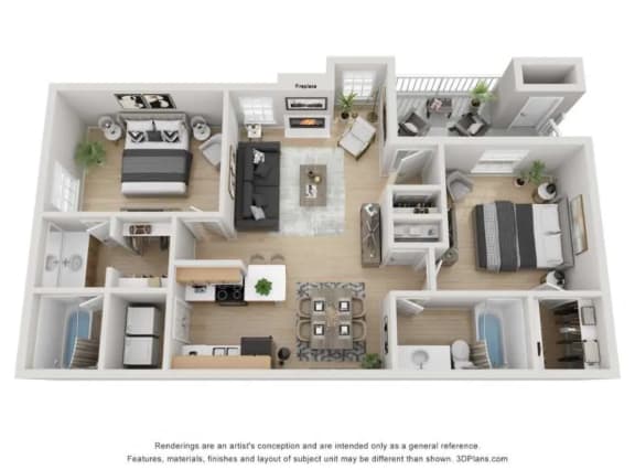 a 1 bedroom floorplan is shown in this image