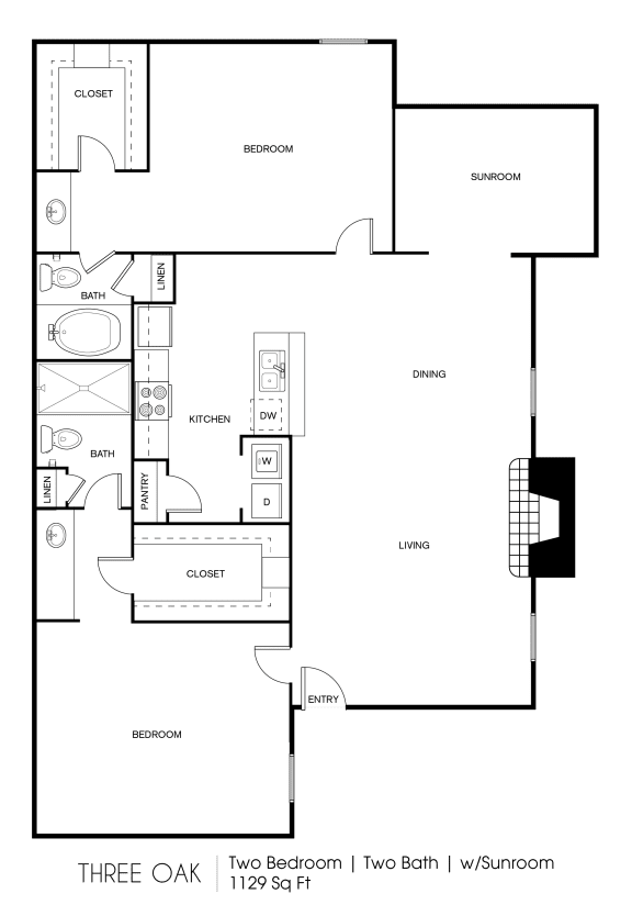 floor plan of the first level of a two bedroom floor plan for a297297
