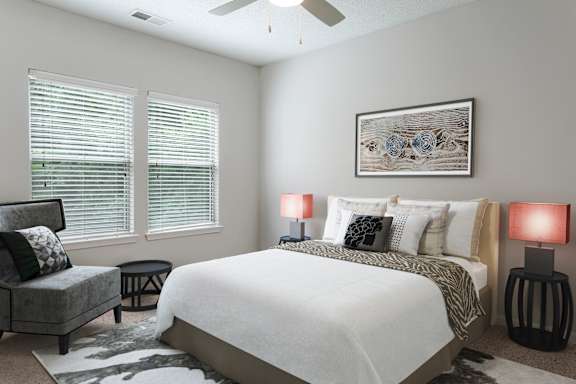 Primary Bedroom at Greys Harbor at Lake Norman, Huntersville, North Carolina