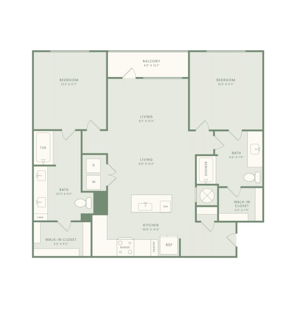bedroom floor plan | the mansions on the park