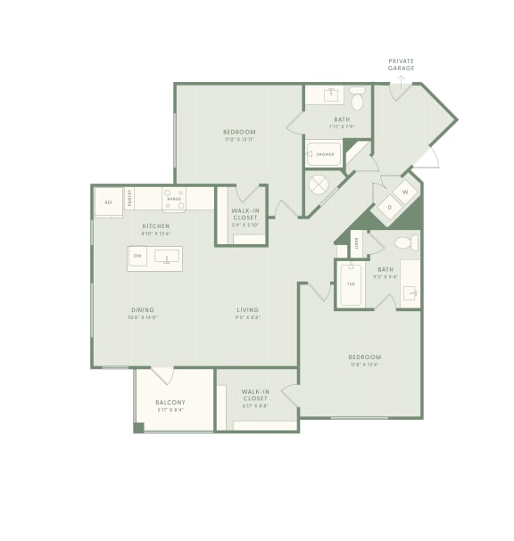 bedroom floor plan | the mansions on the park