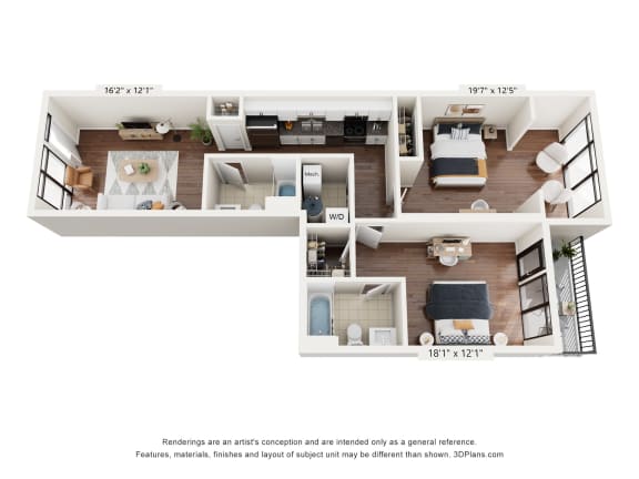 a floor plan of a house with a bedroom and a living room