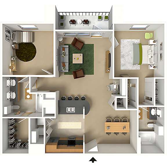 A series of images showing different room layouts.