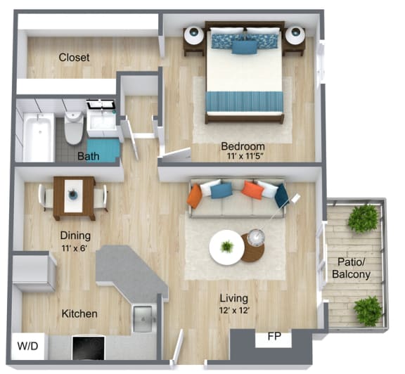 a floor plan of a home with a bedroom and a living room