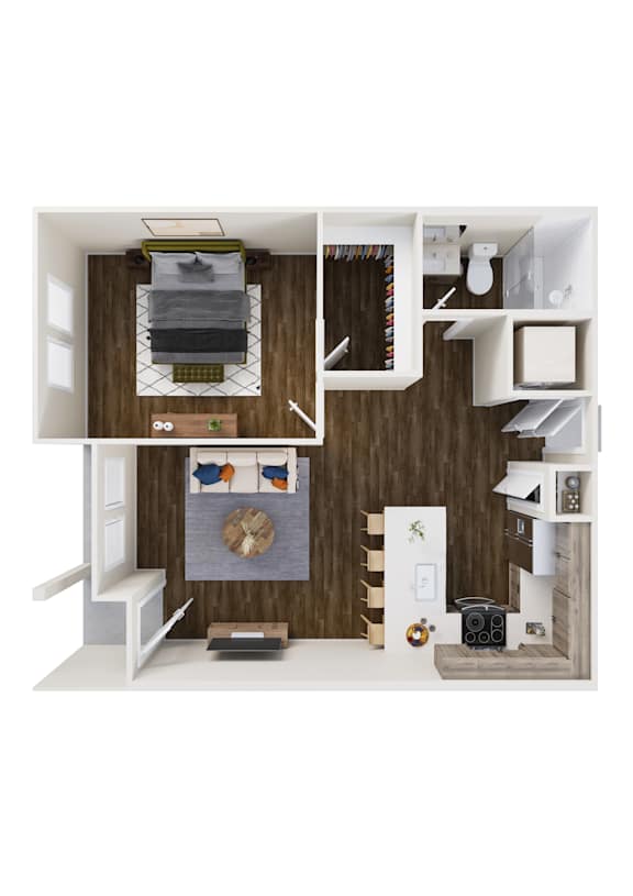 a1 floor plan  1 bedroom with 2 baths  1192 square feet