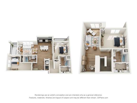Two images of a floor plan of a house.