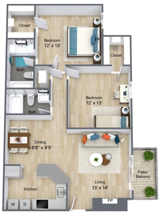 a floor plan of a house with a bedroom and a living room