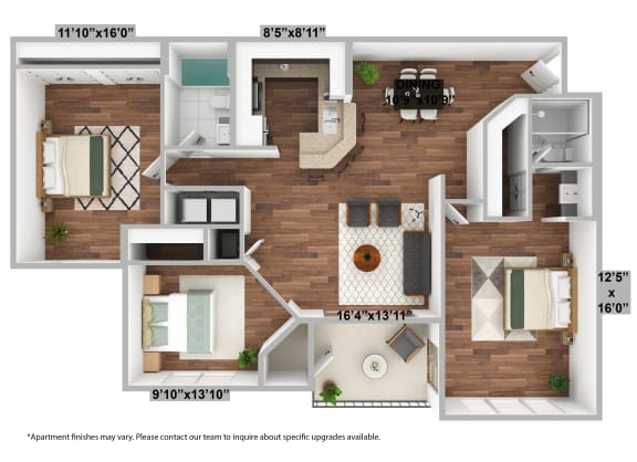 3 bedroom lakeside