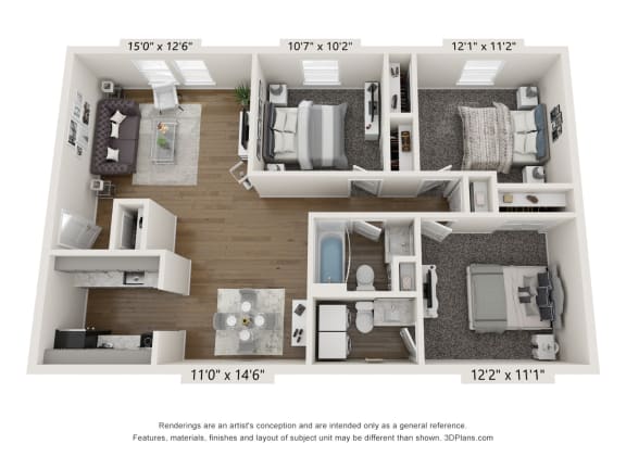 three bedroom