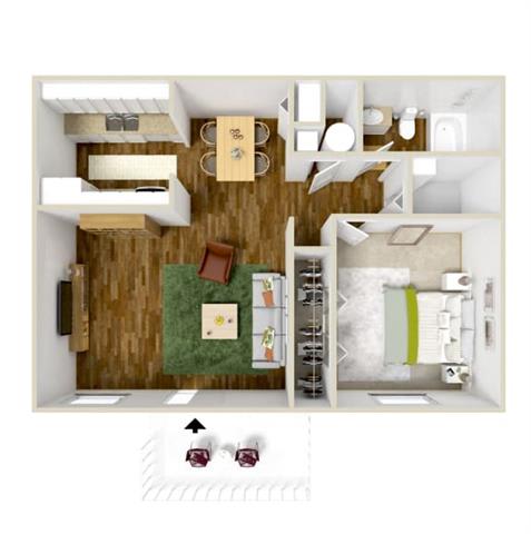  Floor Plan One Bedroom
