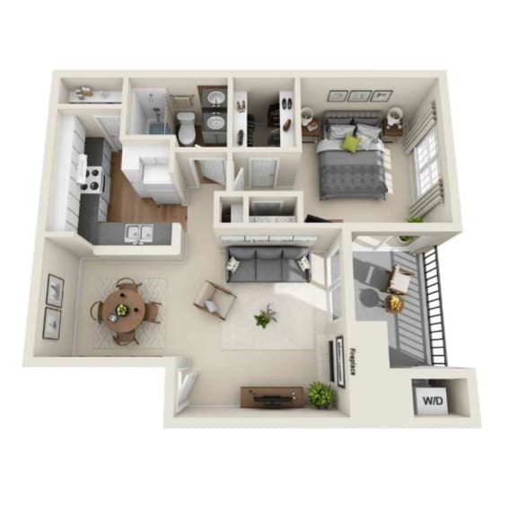 a floor plan is shown with a bedroom and a living room