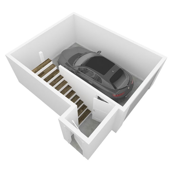 a car in a box royalty free 3d model preview no. 1