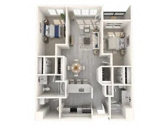 3 bedroom floor plan  the crossings at white marsh apartments