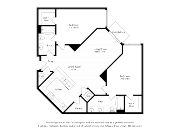A black and white floor plan of a house with rooms labeled.