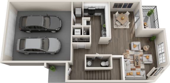 the103103 floor plan  studio with car roommates