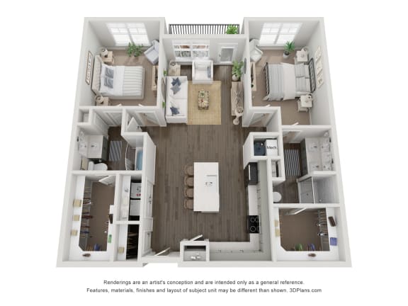a 3 bedroom floor plan with a bedroom and a living room