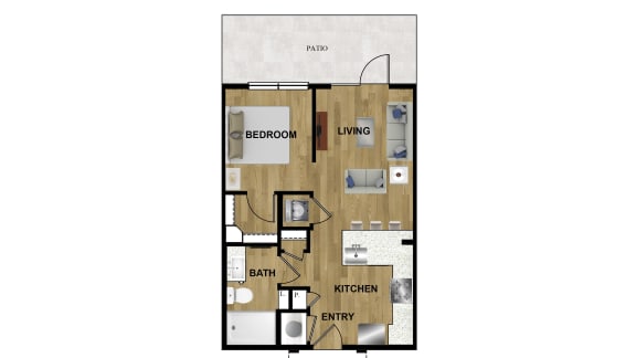 S1 Floor Plan at Brixton South Shore, Austin, 78741
