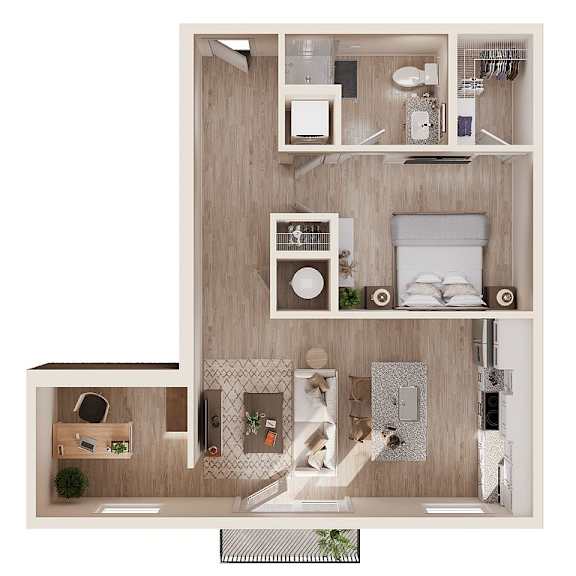 A modern bathroom with a toilet, sink, and mirror.