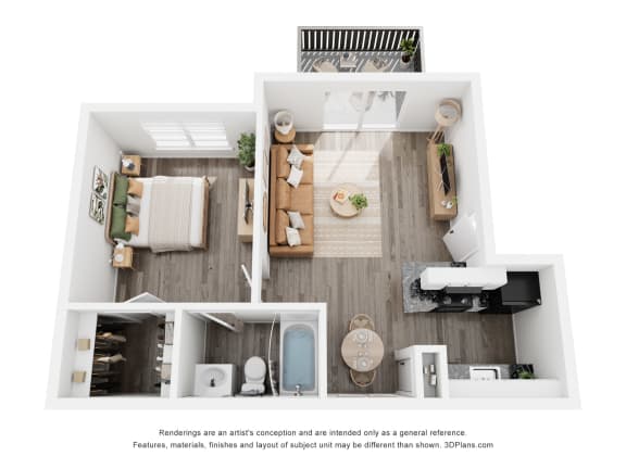 a 2 bedroom floor plan with a bathroom and a living room