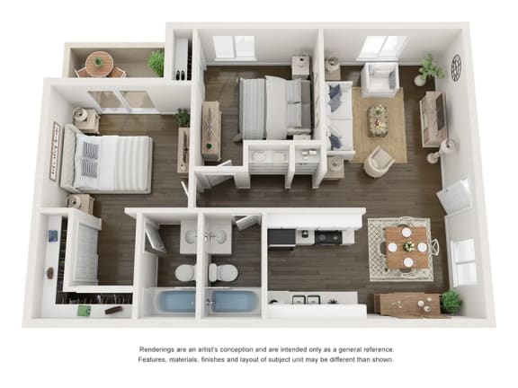 Taylor Brooke Apartments 2 Bedroom Floorplan
